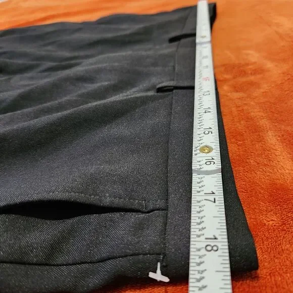 Haggar Dress Pants Size 36x32 Black Flat Front.   NEW - Picture 5 of 11